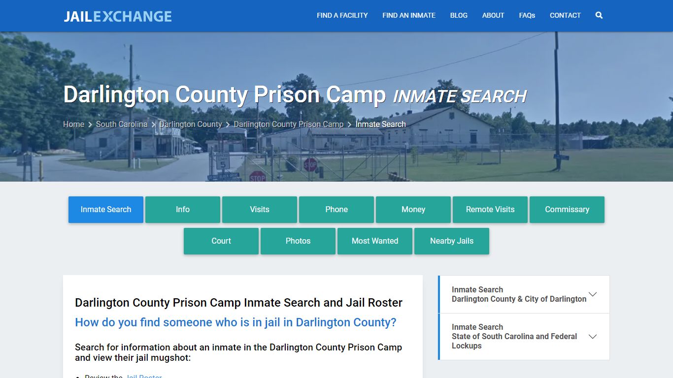 Darlington County Prison Camp Inmate Search - Jail Exchange